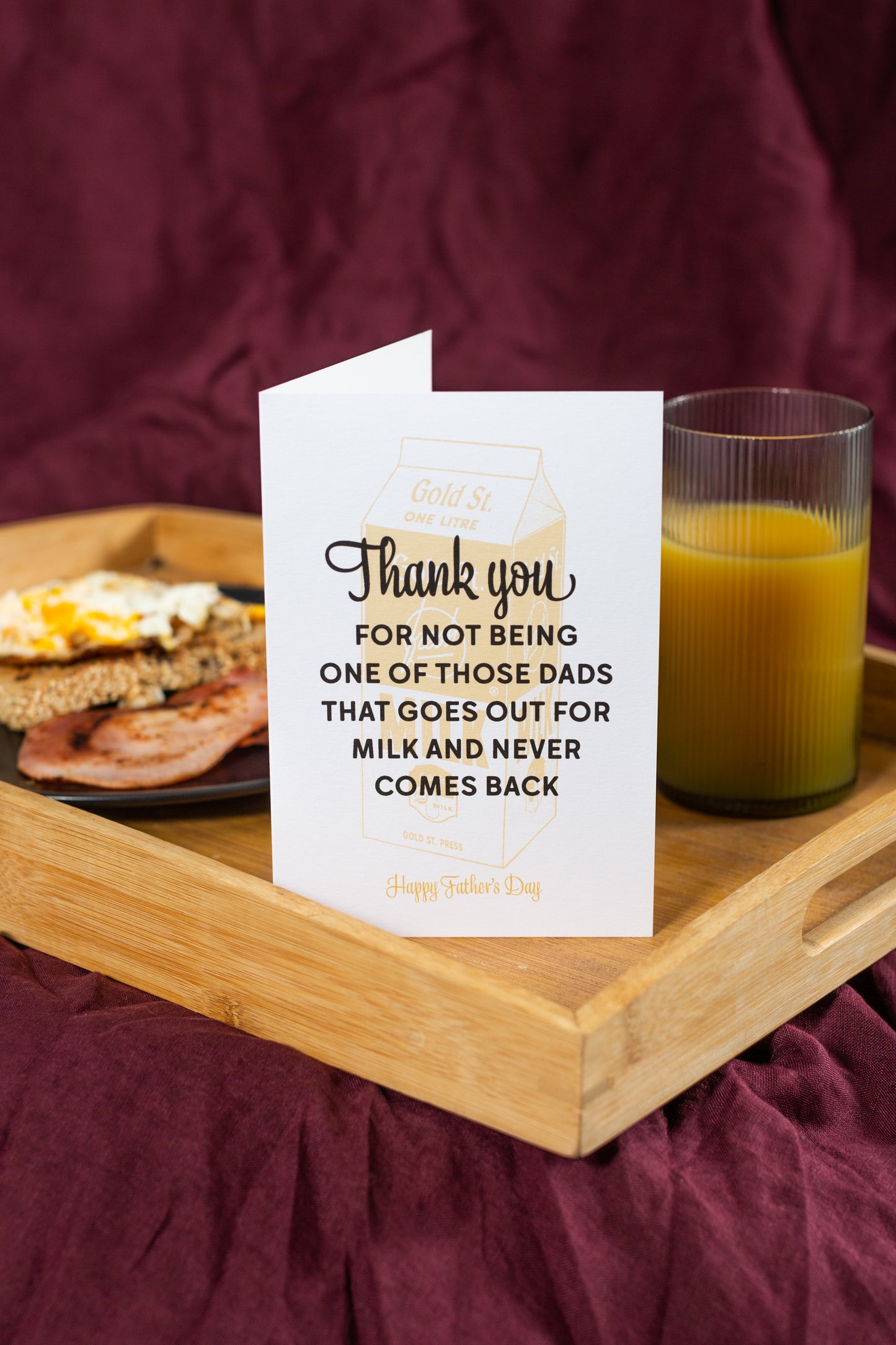 Dad's Out For Milk Greeting Card