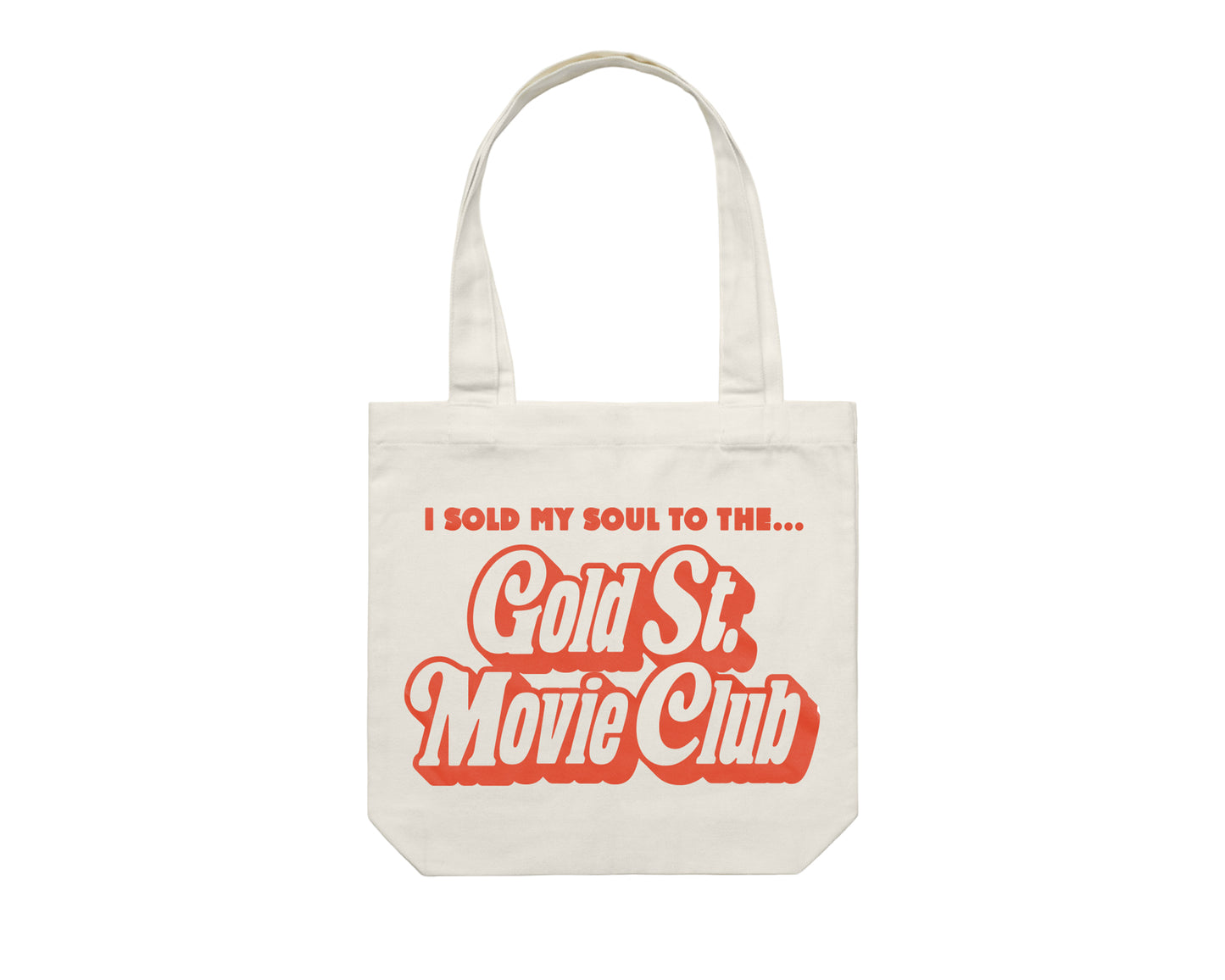 Gold St. Movie Club Beige Tote Bag