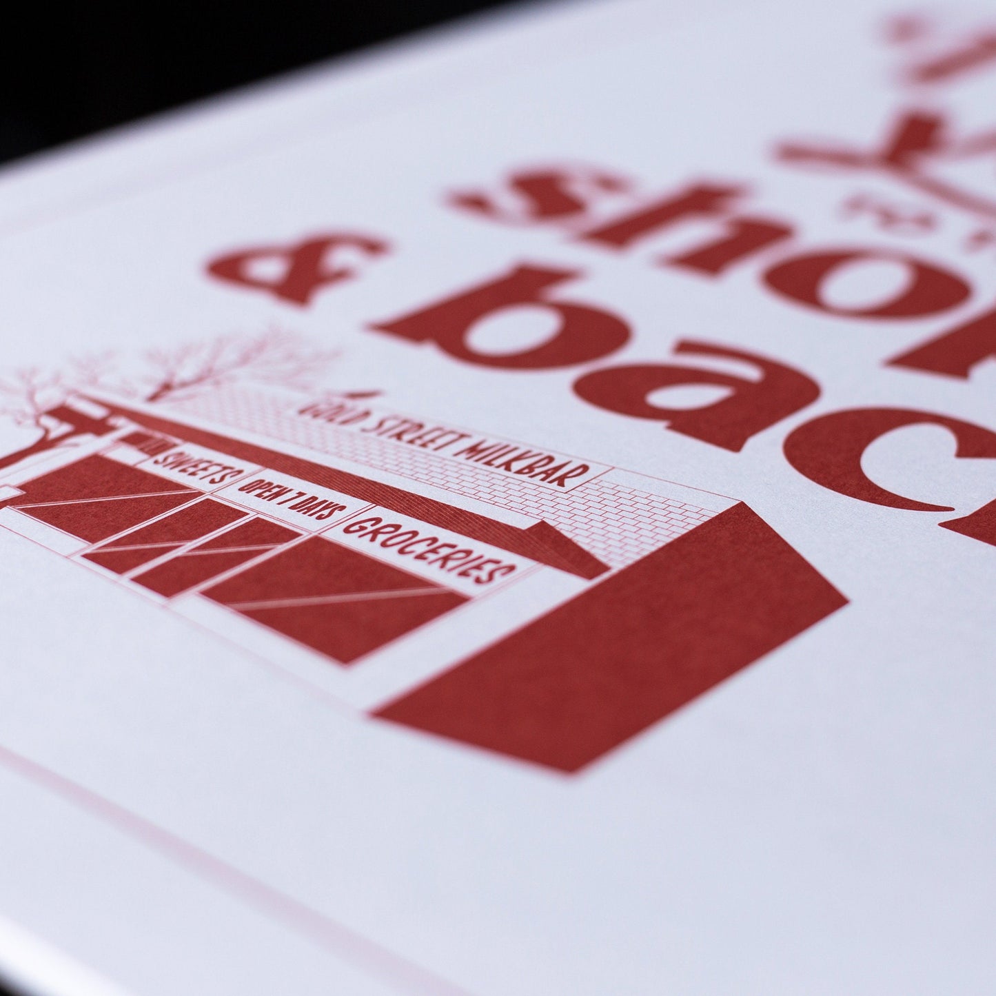 Shops & Back Art Print