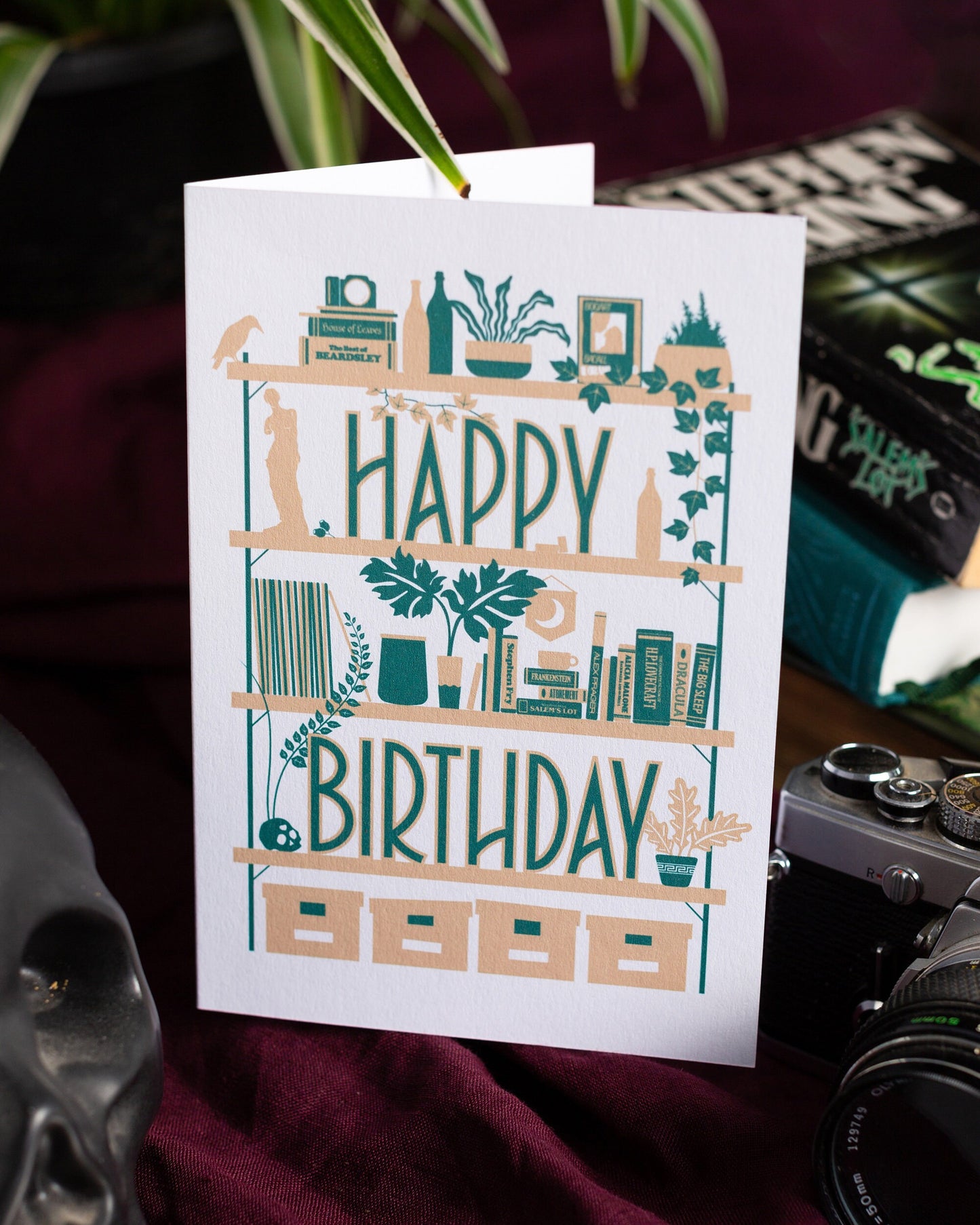 Birthday Bookshelf Greeting Card