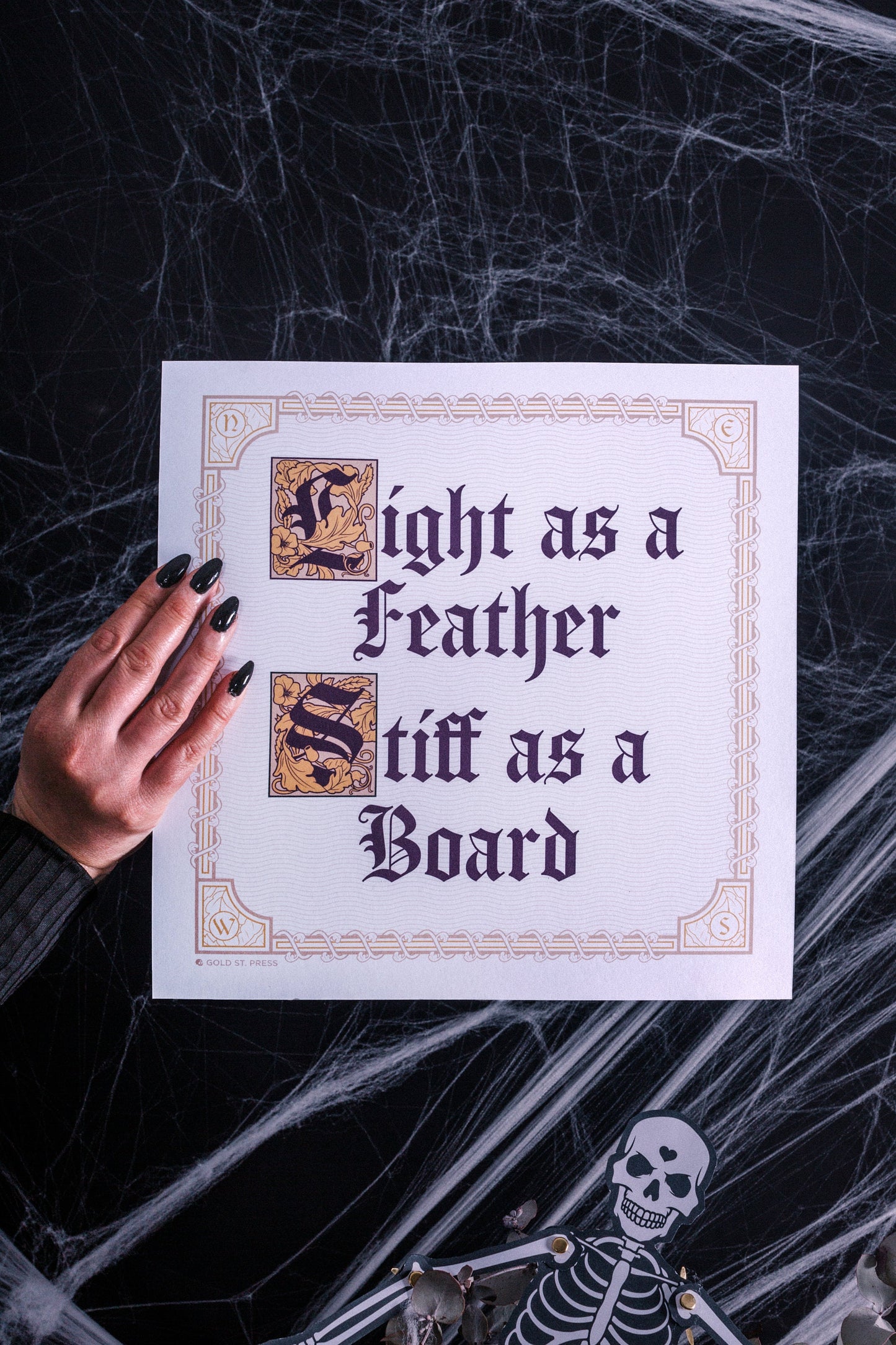 Light As A Feather, Stiff As A Board 12x12" Art Print