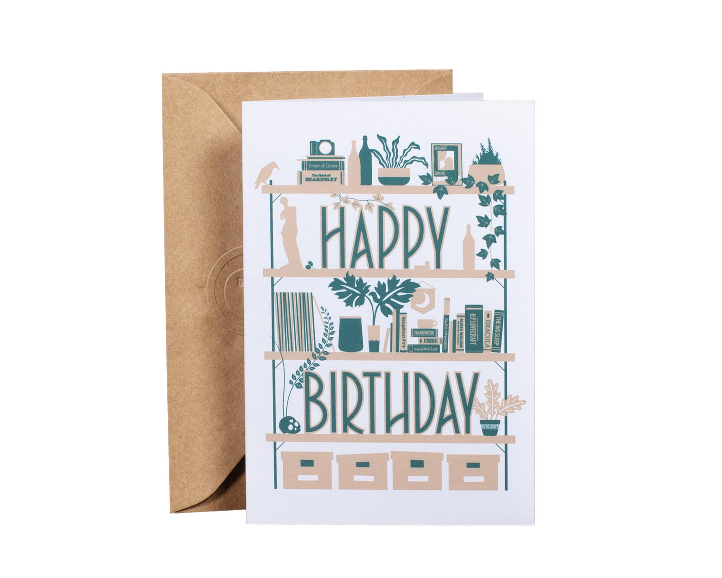 Birthday Bookshelf Greeting Card