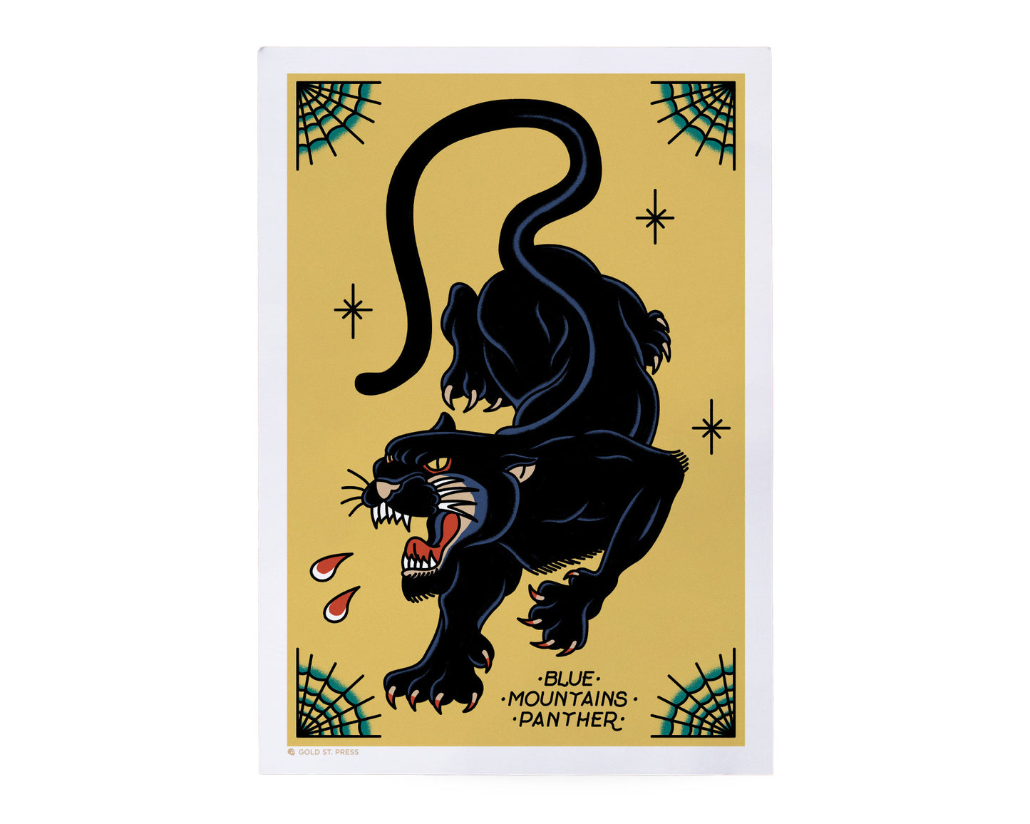 Blue Mountains Panther Flash Art Print