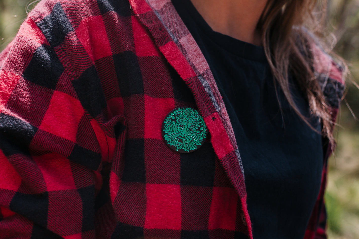 Green Man Enamel Pin