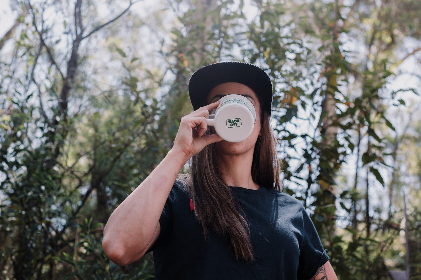 Rack Off Enamel Camp Mug