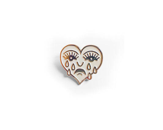 Crying Heart Enamel Pin