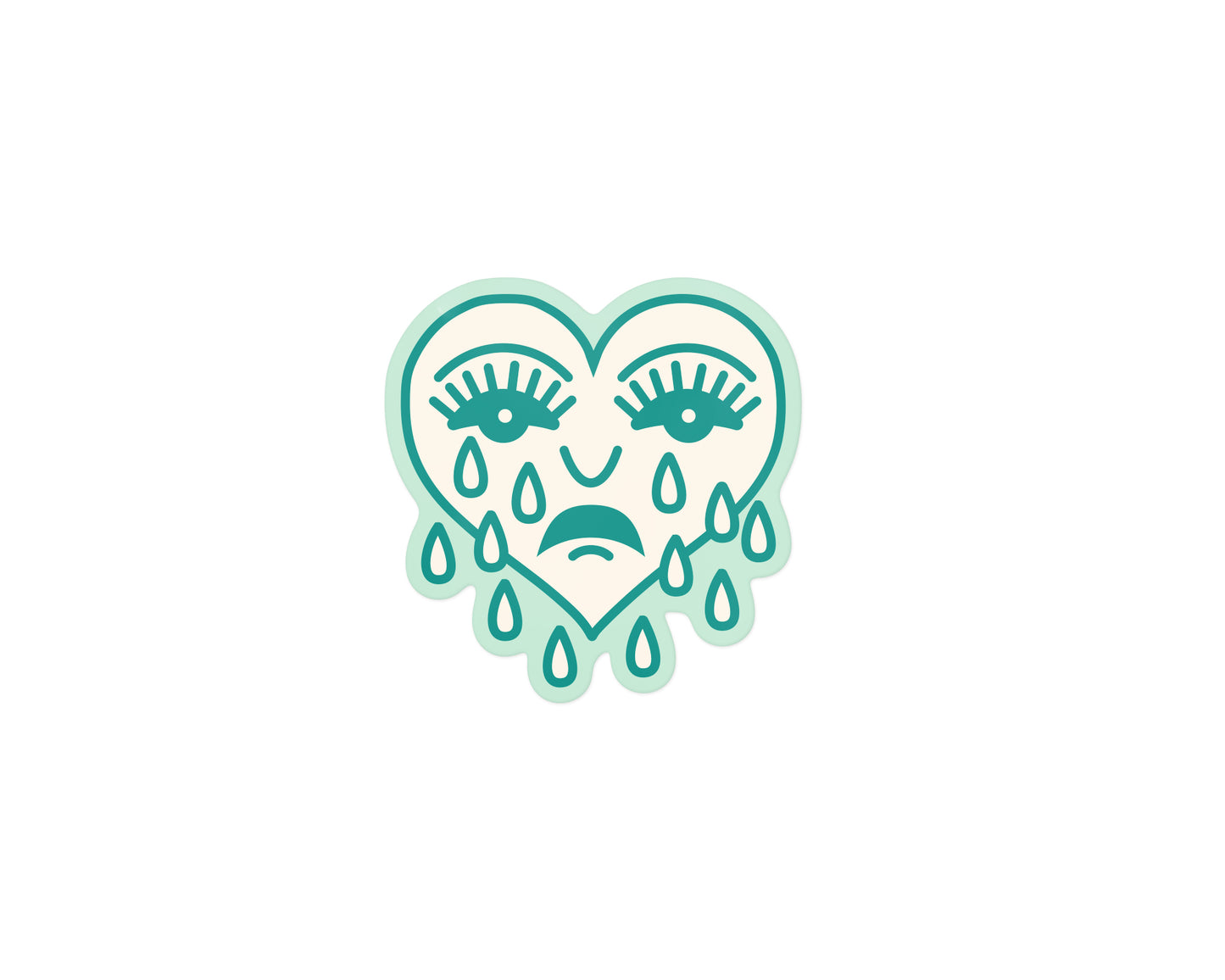Crying Heart Sticker