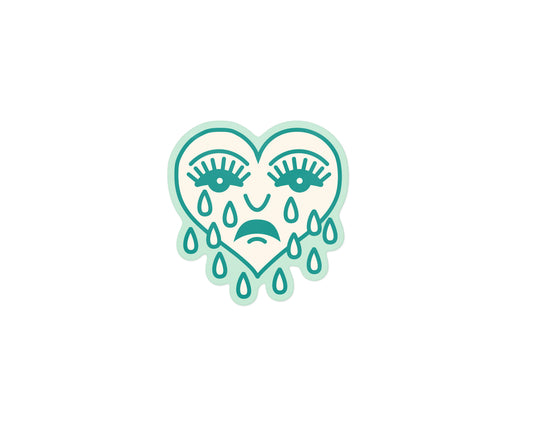 Crying Heart Sticker