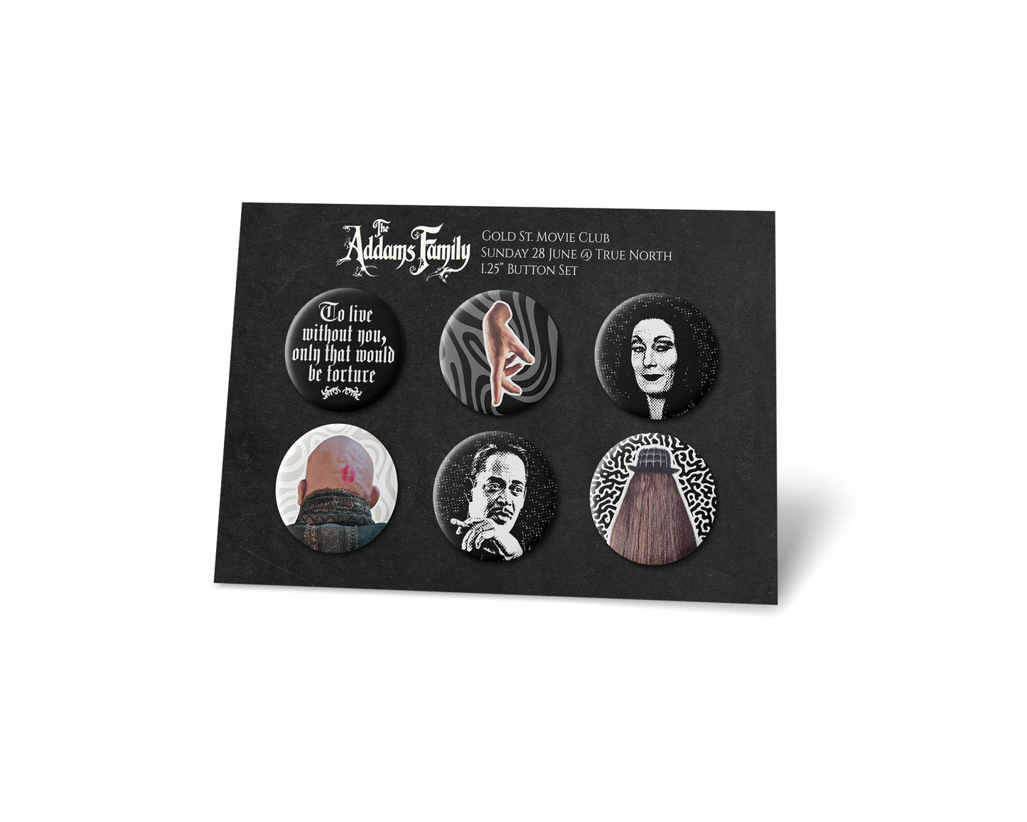The Addams Family 1.25" Badge Set