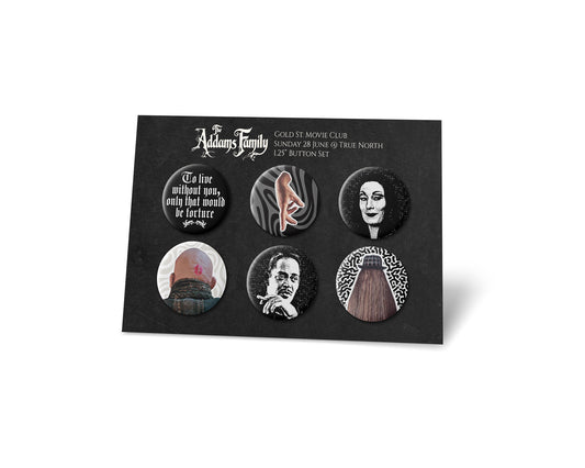 The Addams Family 1.25" Badge Set