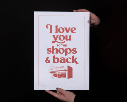 Shops & Back Art Print