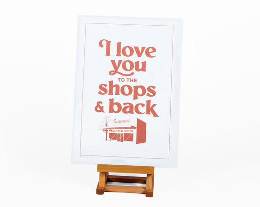 Shops & Back Art Print