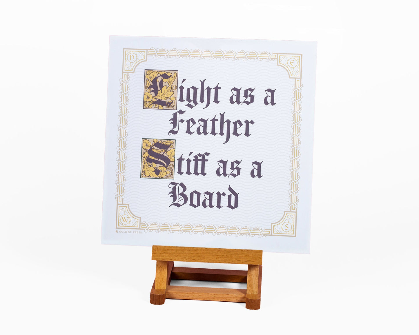 Light As A Feather, Stiff As A Board 12x12" Art Print