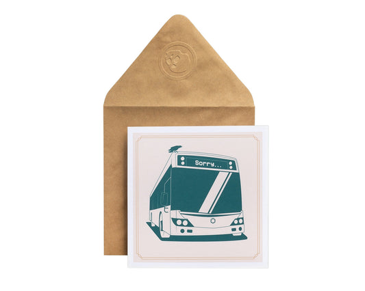 Sorry Bus Greeting Card