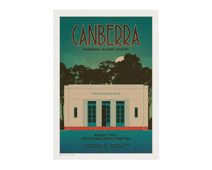 Canberra Manuka Pool Travel Poster